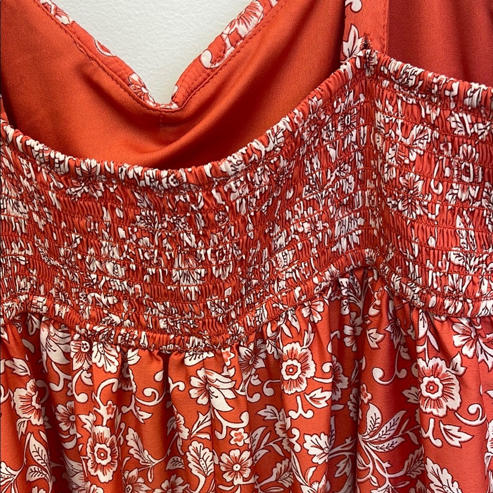 Floral orange Maxi Dress - Picture 8 of 9